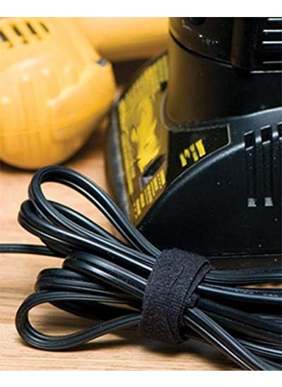iMBAPrice iMBAPrice Long Cable Fastening Tape  Pack of 2 075 inch Single Wrap Hook  Loop 75 feet 25 YardsRoll  Black  - Image 2