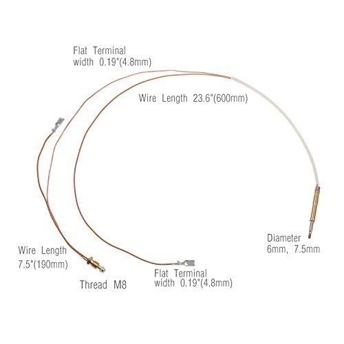 Timsec 2Packs Patio Heater Thermocouple and FD4 Dump Switch, 23.5" Longer Thermocouple Compatible with Most Brand Propane Gas Outdoor Heater, Garden Heater, Room Heater - Image 4