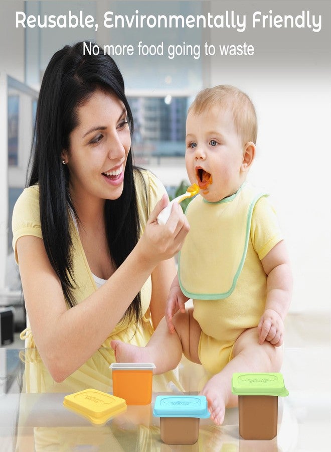 Giichen Baby Food Lids Compatible with Gerber Food Containers, BPA Free Silicone Baby Food Containers Lids for Baby Food Storage, Reusable and Dishwasher Safe - 4 Pack (Container not Included) - Image 4