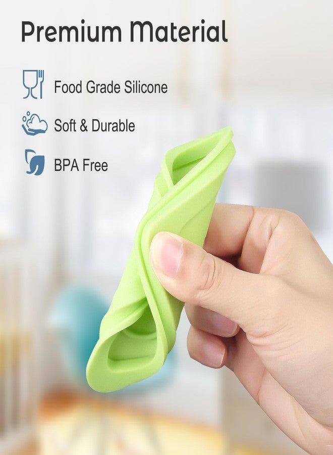 Giichen Baby Food Lids Compatible with Gerber Food Containers, BPA Free Silicone Baby Food Containers Lids for Baby Food Storage, Reusable and Dishwasher Safe - 4 Pack (Container not Included) - Image 5