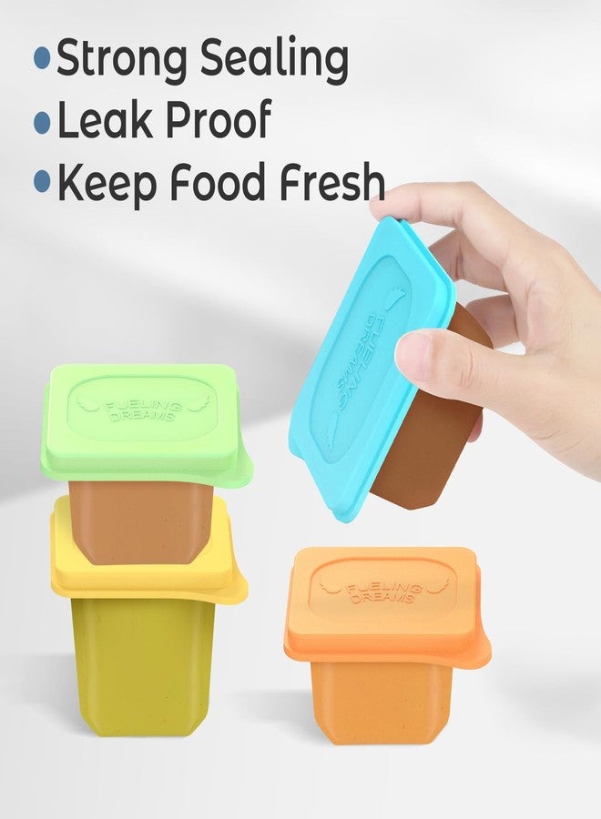 Giichen Baby Food Lids Compatible with Gerber Food Containers, BPA Free Silicone Baby Food Containers Lids for Baby Food Storage, Reusable and Dishwasher Safe - 4 Pack (Container not Included) - Image 3