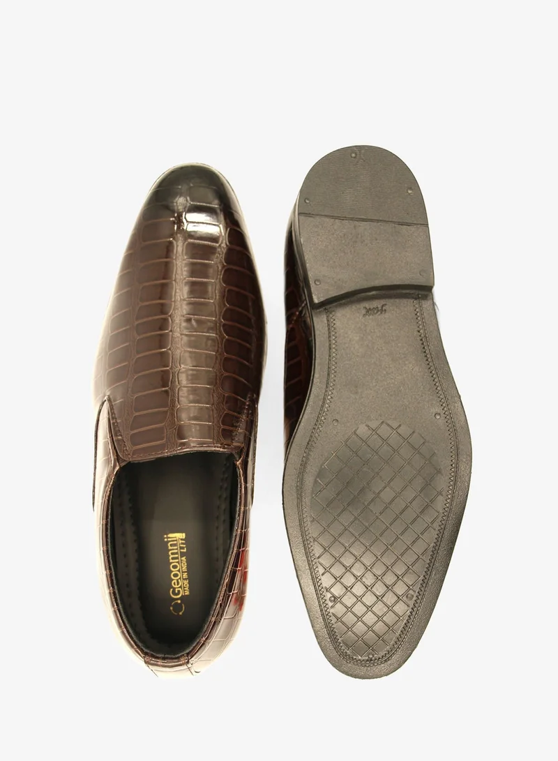 Geoomnii Brown Formal Lace-Up Shoes for Men – Classic Dress Shoes for Office, Parties & Special Occasions for Men | Best Price UAE