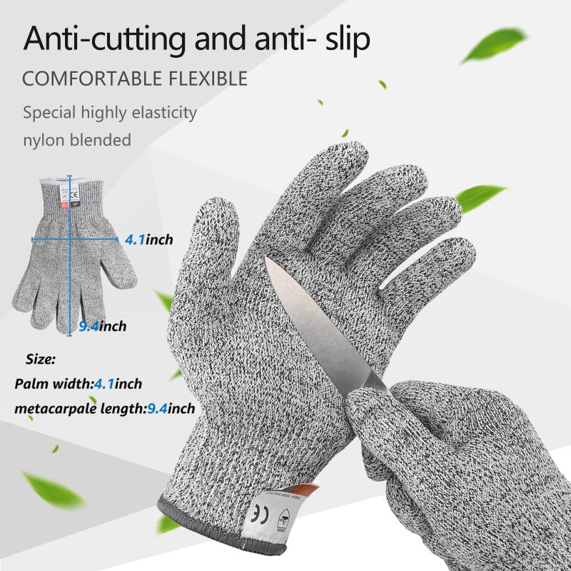SPEENSUN SPEENSUN Oyster Shucking Knife, Oyster Knife, Shucking Knife Not Easy to Break and Bend, More Secure with Oyster Shucking Knife and Gloves (2 Knife and 1 Glove L), Best Oyster Shucking Set  - Image 4