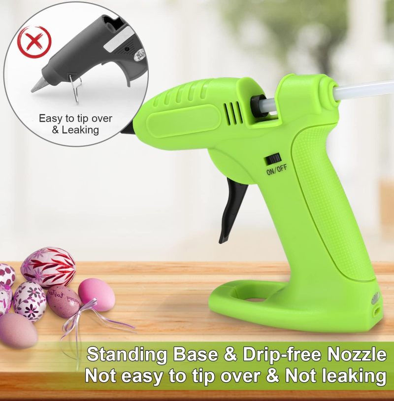 Mini hot melt glue gun set including 40 7mm glue sticks and 6 silicone finger covers(Color random) - Image 4