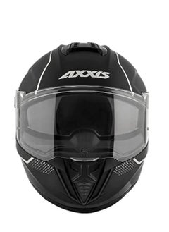 AXXIS Ff122 Hawk Sv Solid A1 Matte Black Full Face Motorcycle Helmet With Solar Glasses And Transparent Screen Approved  - Image 2
