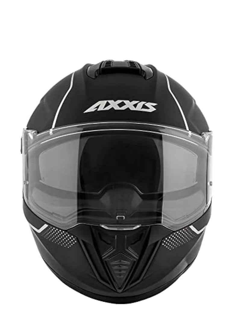 AXXIS Ff122 Hawk Sv Solid A1 Matte Black Full Face Motorcycle Helmet With Solar Glasses And Transparent Screen Approved  - Image 2