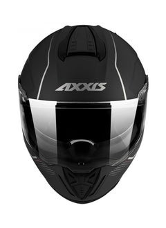 AXXIS Ff122 Hawk Sv Solid A1 Matte Black Full Face Motorcycle Helmet With Solar Glasses And Transparent Screen Approved  - Image 1