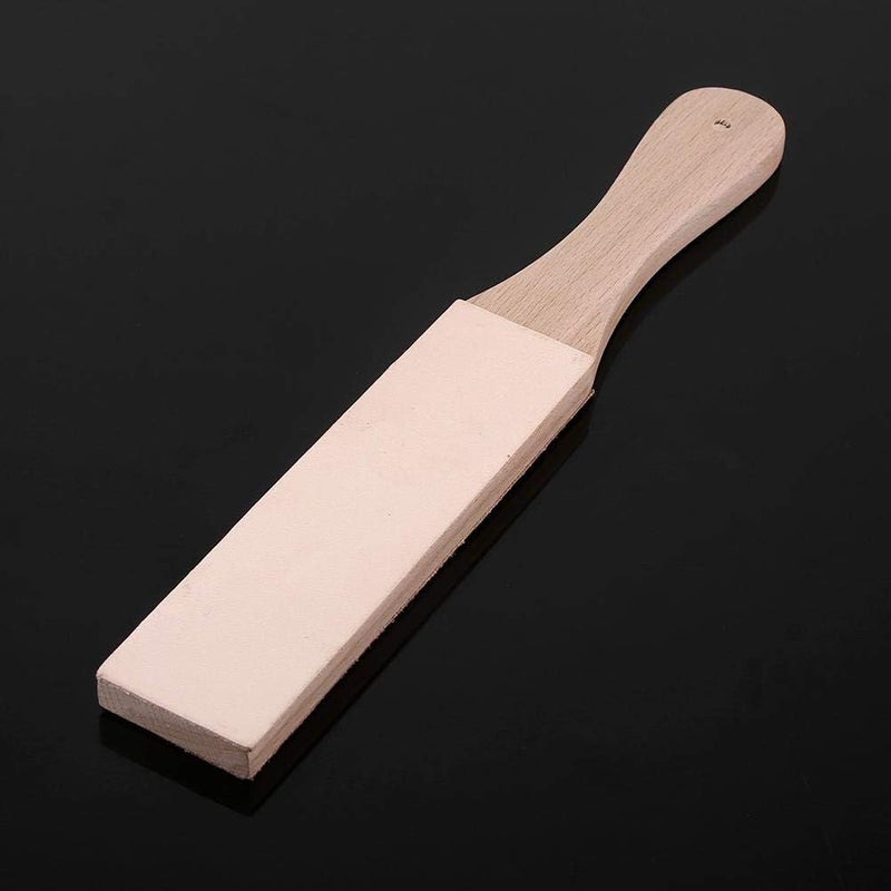 klarako Leather Sharpening Strop, Leather Sharpener with Wood Handle,Multifunctional DIY Leather Craft Polish Sharpening Strop Wood Handle Strop Tool - Image 5