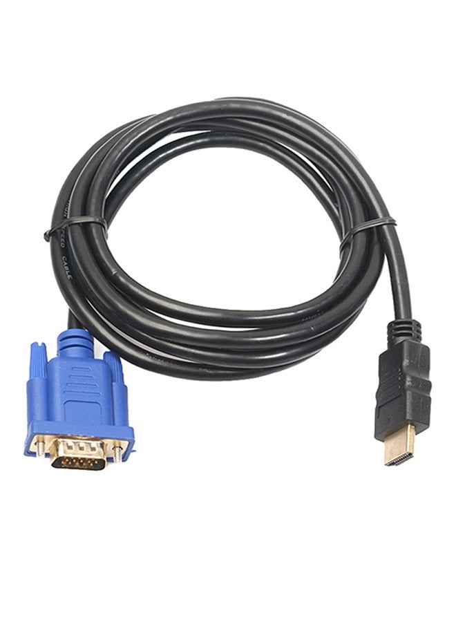 HDMI Gold Male To VGA HD Male 15Pin Adapter 1080P Converter Cable 6FT - Image 1