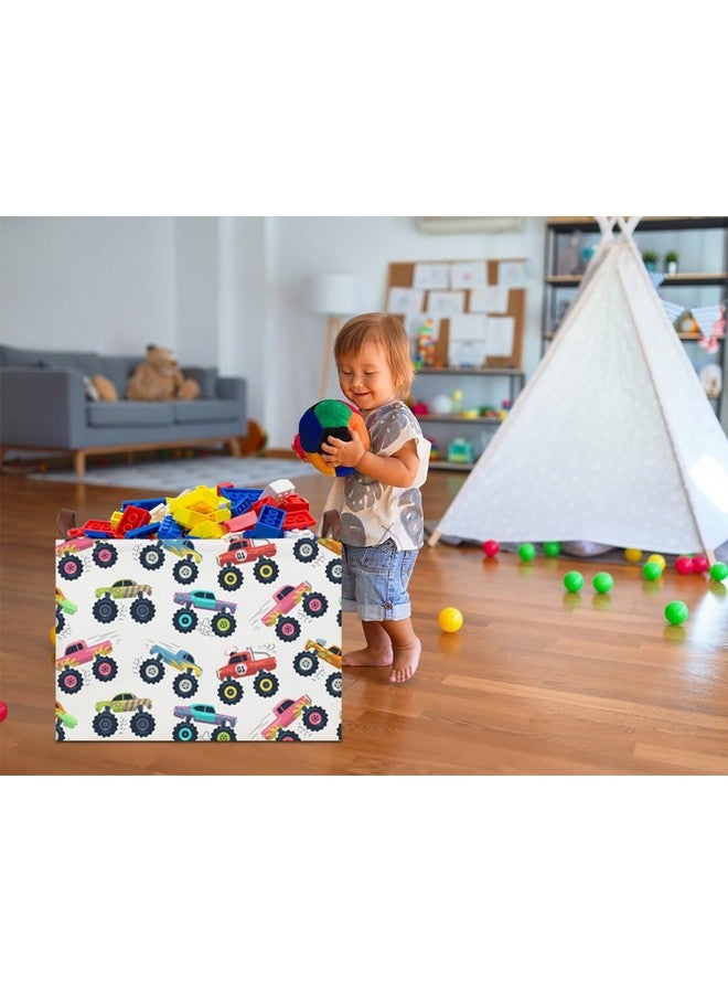 NTAOHAMPER Rectangular Storage Basket，Collapsible Storage Bin，Book Box, Toy Organizer with Handles,,Room Decor.Gift Basket(Truck) - Image 5