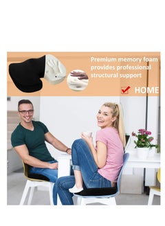 Generic Premium Comfort Seat Cushion – Non-Slip Orthopedic 100% Memory Foam Coccyx Cushion for Tailbone Pain – Cushion for Office Chair Car Seat – Back Pain & Sciatica Relief (Seat cushion)  - Image 5