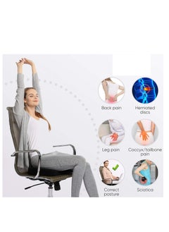 Generic Premium Comfort Seat Cushion – Non-Slip Orthopedic 100% Memory Foam Coccyx Cushion for Tailbone Pain – Cushion for Office Chair Car Seat – Back Pain & Sciatica Relief (Seat cushion)  - Image 2