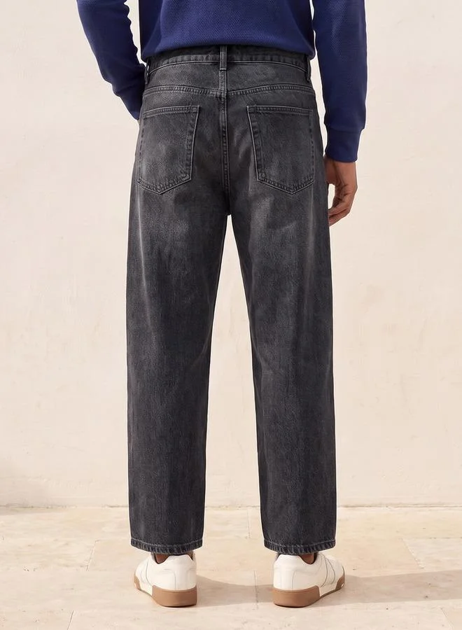 Splash FAV GREY Denim Baggy Fit Jeans for Men | Best Price UAE