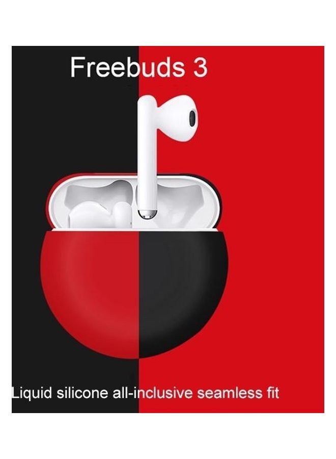 Protective Silicone Storage Box For Huawei FreeBuds 3 Red - Image 4