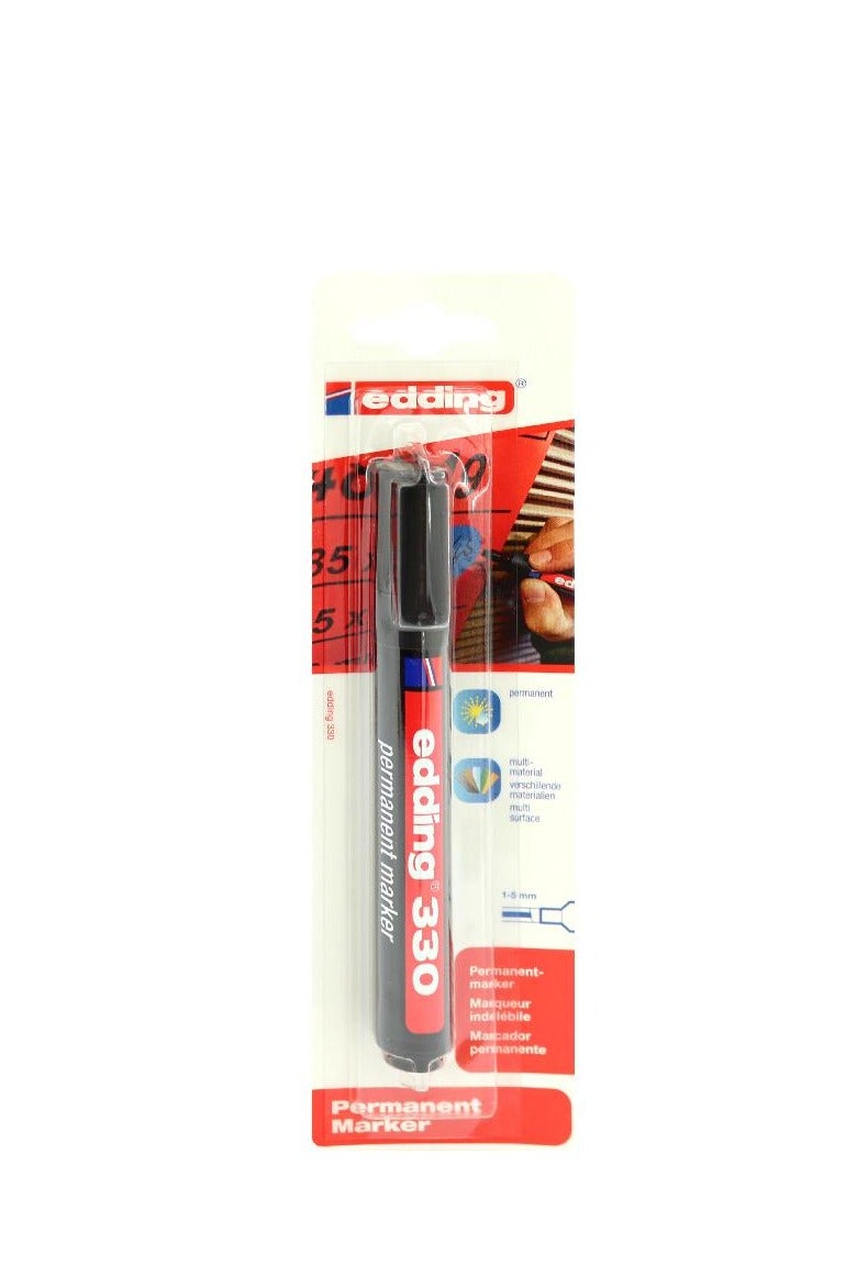 Edding 330 Permanent Marker 1 - 5 mm Chisel Tip Black