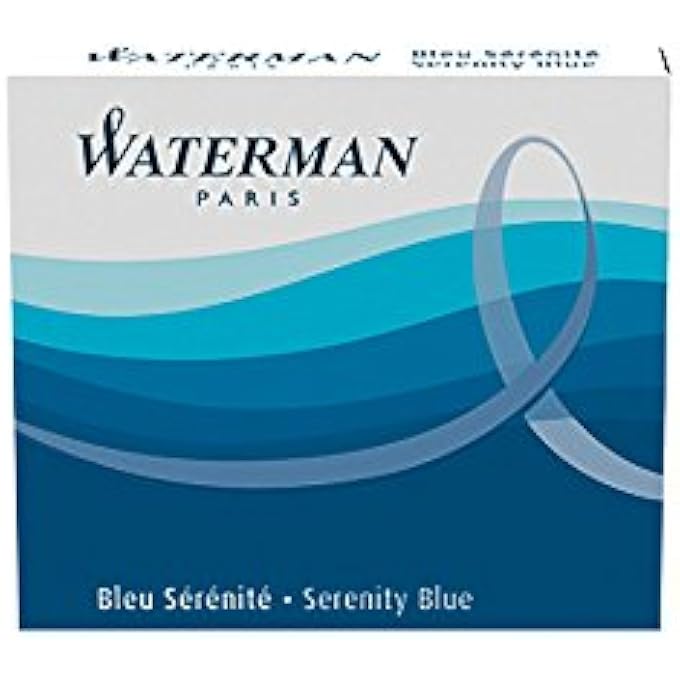 Waterman SHORT INTERNATIONAL INK CARTRIDGES SERENITY BLUE (FLORIDA BLUE) - 4 X BOX OF 6 - Image 2