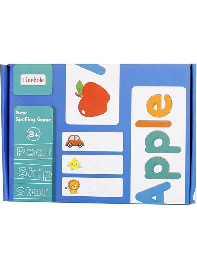 Wooden Alphabet Puzzle with Flashcards Spelling Game for Toddlers - Image 2