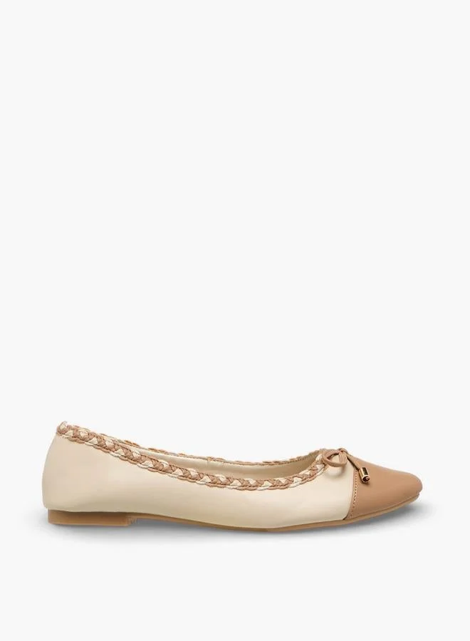 Flora Bella Women Braided Trim Ballerina Shoes