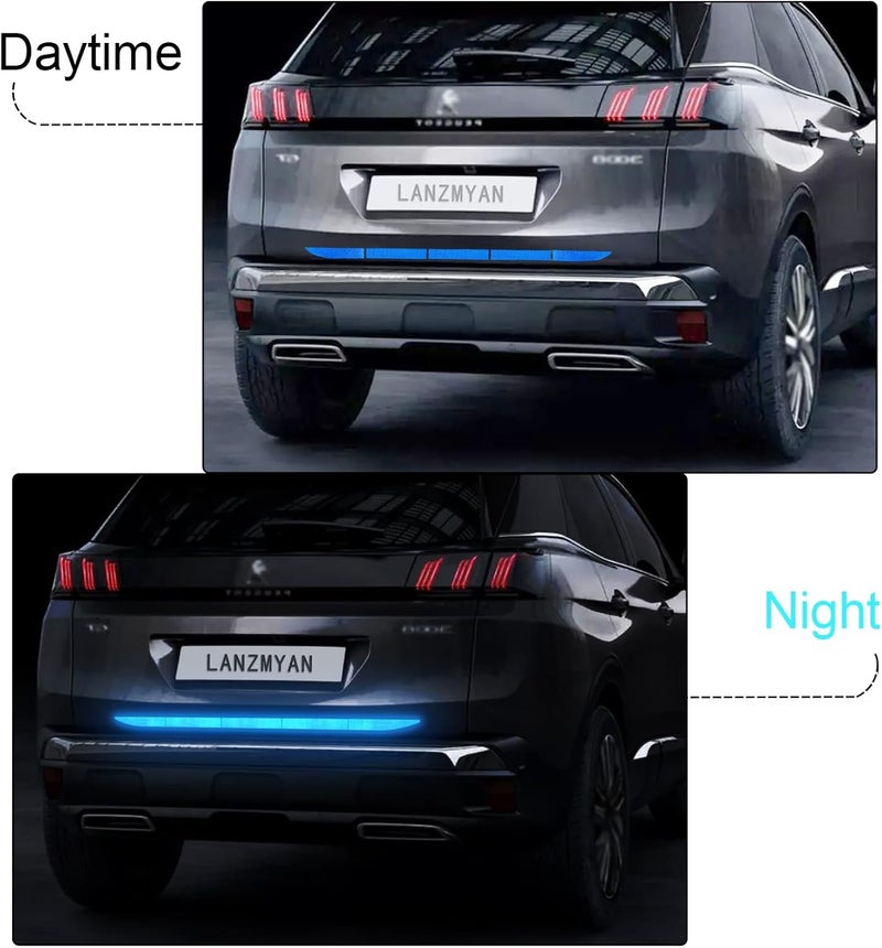 LANZMYAN Reflective Rear Bumper Guard Sticker - Blue - Image 2