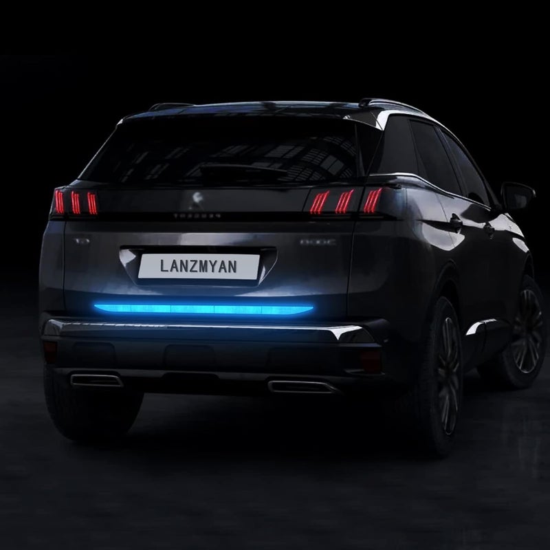 LANZMYAN Reflective Rear Bumper Guard Sticker - Blue - Image 3