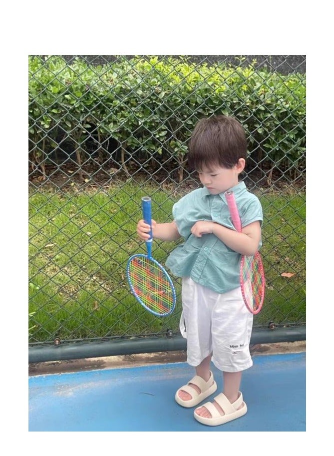 PEAK Children's Iron Alloy Badminton Racket Beginner Kindergarten Elementary School Student Parent-Child Ultra Light Double Racket - Image 5