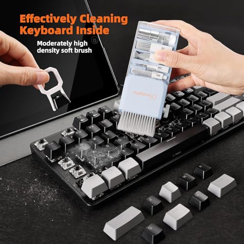 Tassmpitor Laptop Cleaning Kit, All in 1 Keyboard Cleaning kit for MacBook iPad iPhone, Compact Keyboard Cleaner with Brush and Spray for Tablet, Airpods, Earbud, Computer Screen, PC Monitor, Blue - Image 2