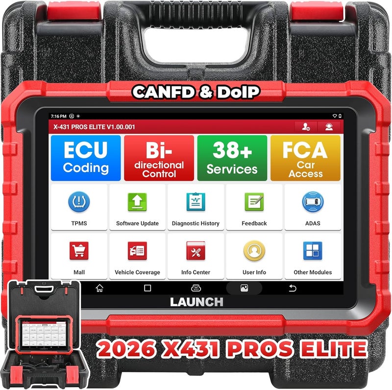 LAUNCH X431 PROS Elite OBD2 Scanner ECU Coding CANFD DoIP Diagnostic Tool - Image 1