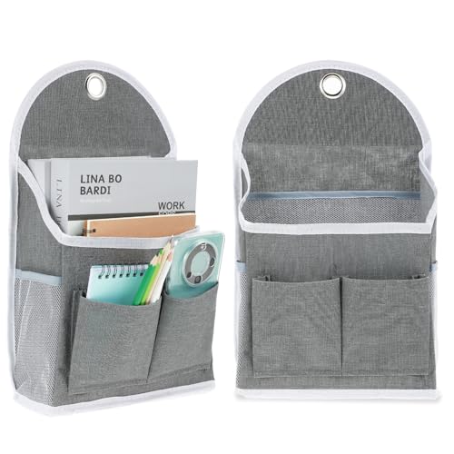 salbsever 1 Pack Wall Hanging Organizer Bag with Pockets Fabric Storage Bag Basket Wall Mount Hangable Organizer File Pocket Fabric Magazine Waterproof for Bathroom Office Kitchen Bedroom - Image 1