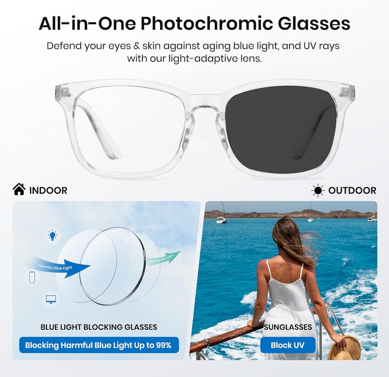 Cyxus Blue Light Glasses for Men Women Reduce Eye Strain UV Blocking for Computer Screen 8082 - Image 5