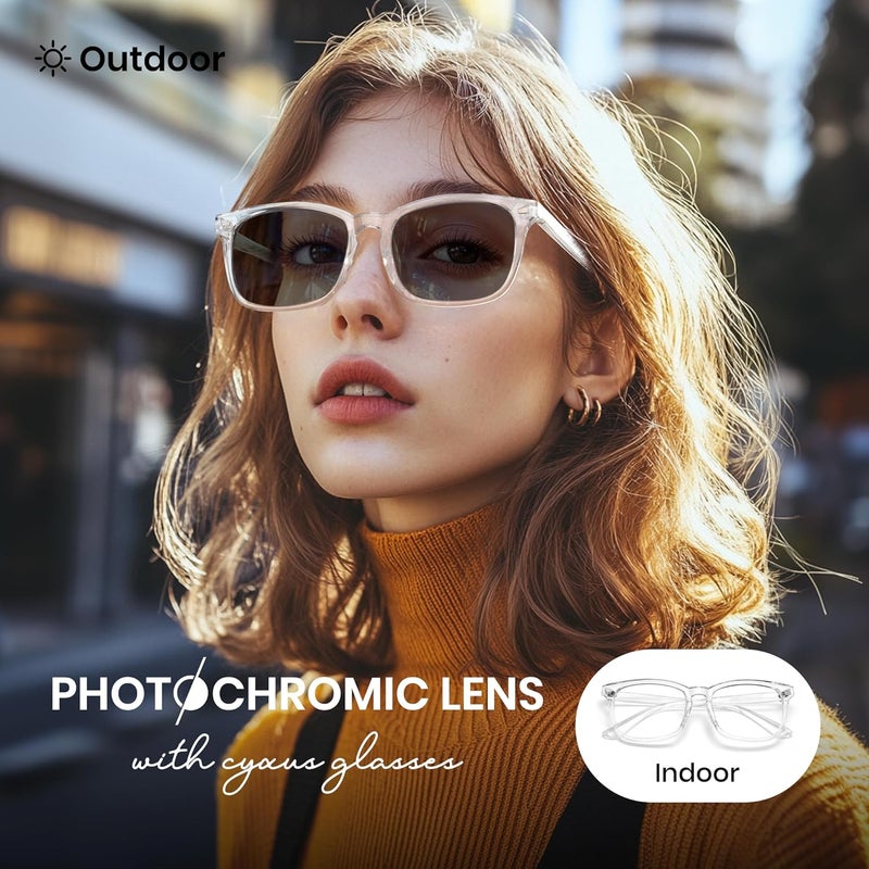 Cyxus Blue Light Glasses for Men Women Reduce Eye Strain UV Blocking for Computer Screen 8082 - Image 2