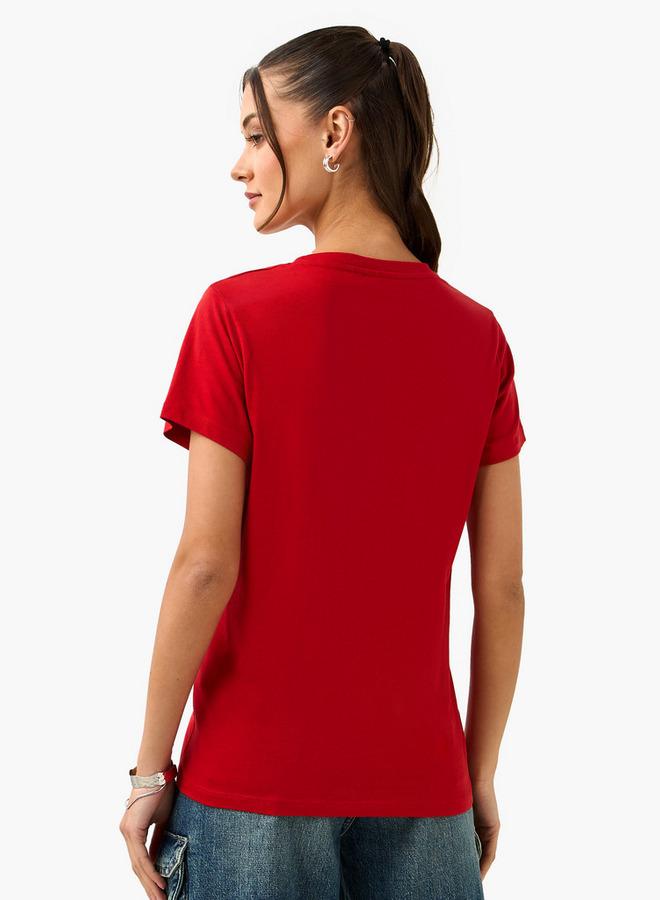 اس بي كاركترز تيشيرت بياقة دائرية بطبعة فارستي - Image 3