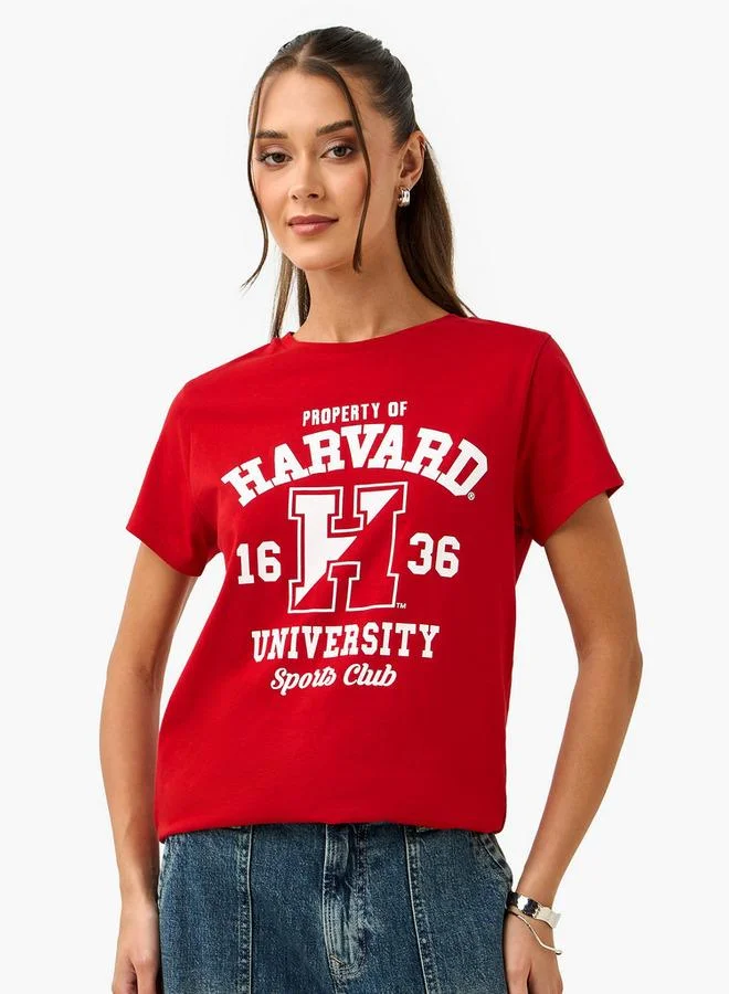 SP Characters Varsity Print Crew Neck T-shirt