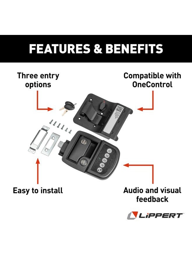 Lippert Components Keyless RV Door Lock with Bluetooth - Right - Image 2
