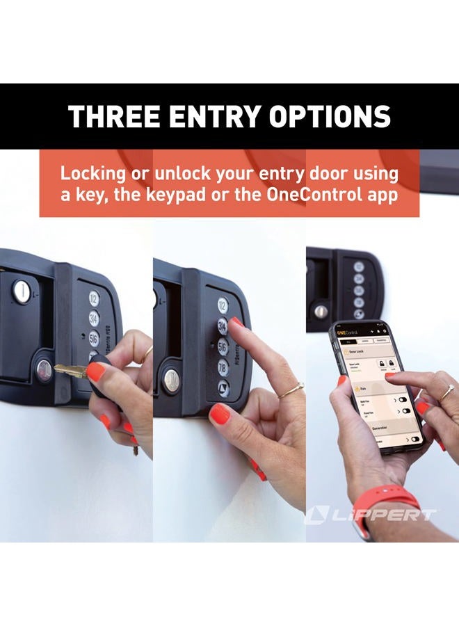 Lippert Components Keyless RV Door Lock with Bluetooth - Right - Image 3