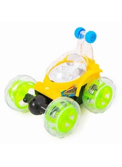 Tornado King Super Power RC Car, Toy With Led Light With Yellow Colour, 360° Run And Jump Friction Power Four Wheel Drive Vehicle