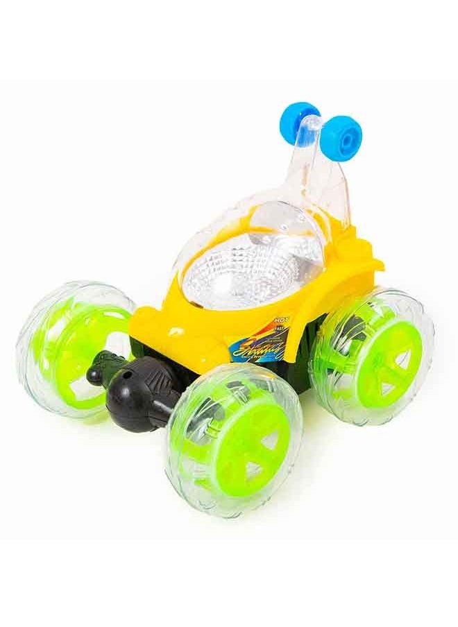 Generic - Tornado King Super Power RC Car, Toy With Led Light With Yellow Colour, 360° Run And Jump Friction Power Four Wheel Drive Vehicle - Image 1