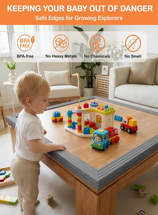 QYV Corner Protector Baby, 16.5FT 0.32''Th W-Shape Edge Protector for Baby Proofing 3.2'' Wide Foam Fireplace Cushion Pre-Taped Safety Guard Bumper Pad for Furniture Wall Stair Door (Grey) - Image 4