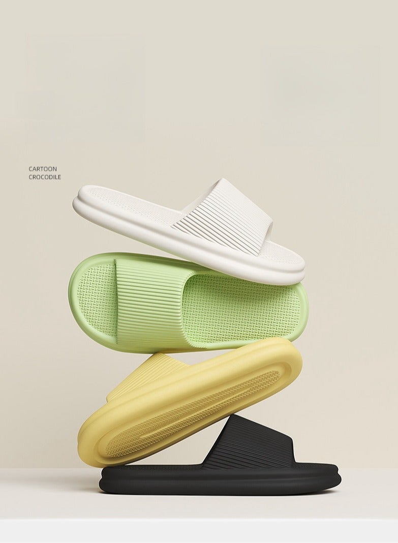 Anti-slip Home Bathroom Slippers for Men and Women Black  - Image 2