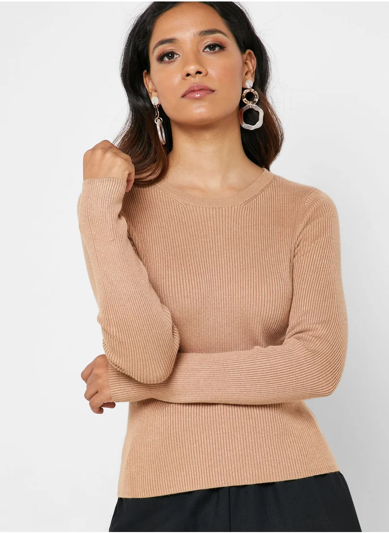 Reserved Ribbed Long Sleeve Sweater