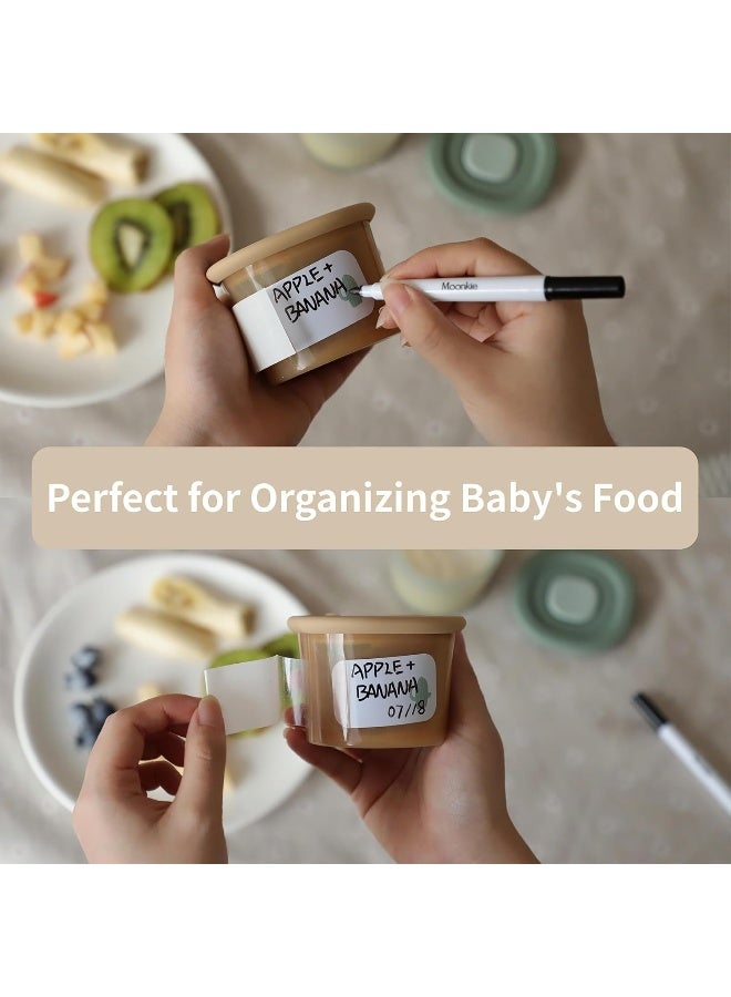 Moonkie Silicone Baby Food Containers | 4 oz Baby Food Storage Jars with Airtight Lids | Reusable Baby Food Jars, Freezer,Microwave and Dishwasher Safe, Perfect for Infant & Toddler - Image 5