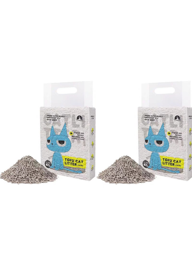 CityRiya-Long Cat Litter, Clumping Cat Litter Natural Ingredients, 2 Packs 12L Low Dust Superior Odor Control Cats Litters, Kitty Litters, Hard Clumping Moisture Absorbing Clay Multi Cats Litter (Charcoal A)  - Image 1