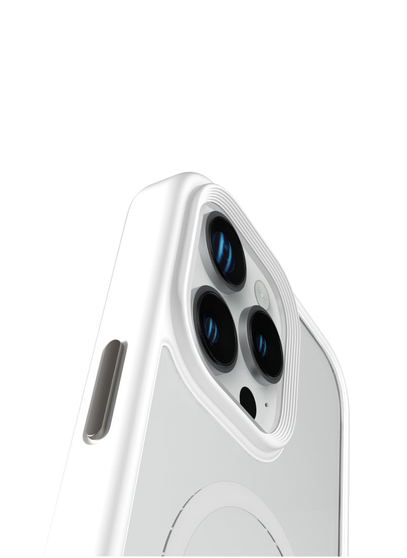 LEVELO - MagSafe Solo Case for iPhone 16 Pro Max/ Clearview Technology/ 3H Scratch Resistance/ Hybrid Construction - White - Image 1