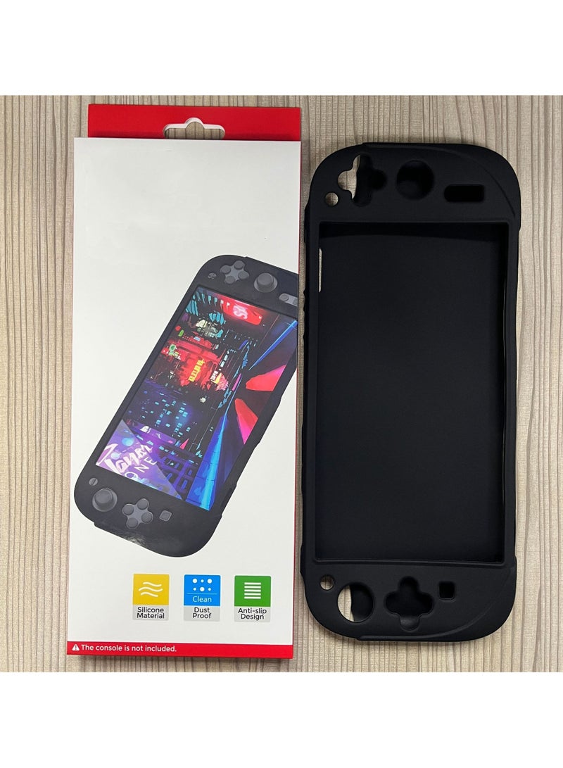 Silicone Fully Wrapped Protective Case For Switch 2 Handheld Game Console Joy-Con Soft Protector Shell Cover (Black) - Image 1