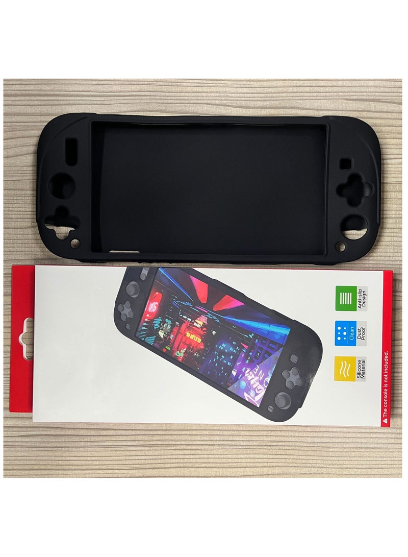 Silicone Fully Wrapped Protective Case For Switch 2 Handheld Game Console Joy-Con Soft Protector Shell Cover (Black) - Image 3