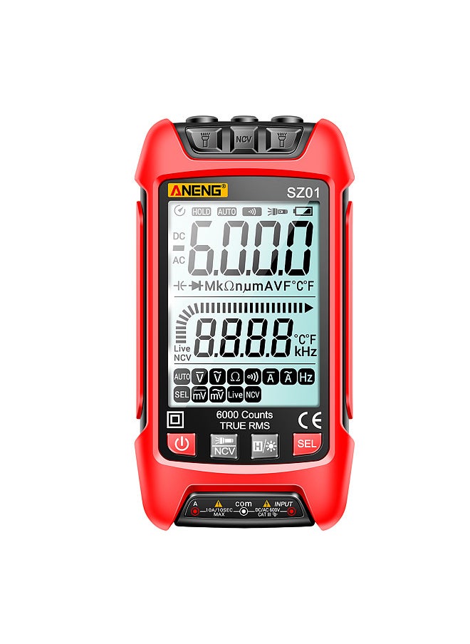 ANENG SZ01 Smart Digital Multimeter 6000 Counts Auto Range True RMS NCV Universal Meter Handheld Multifunctional Tester Voltmeter Ammeter with Backlight Flashlight  Current Resistance Frequency Measurement  - Image 1