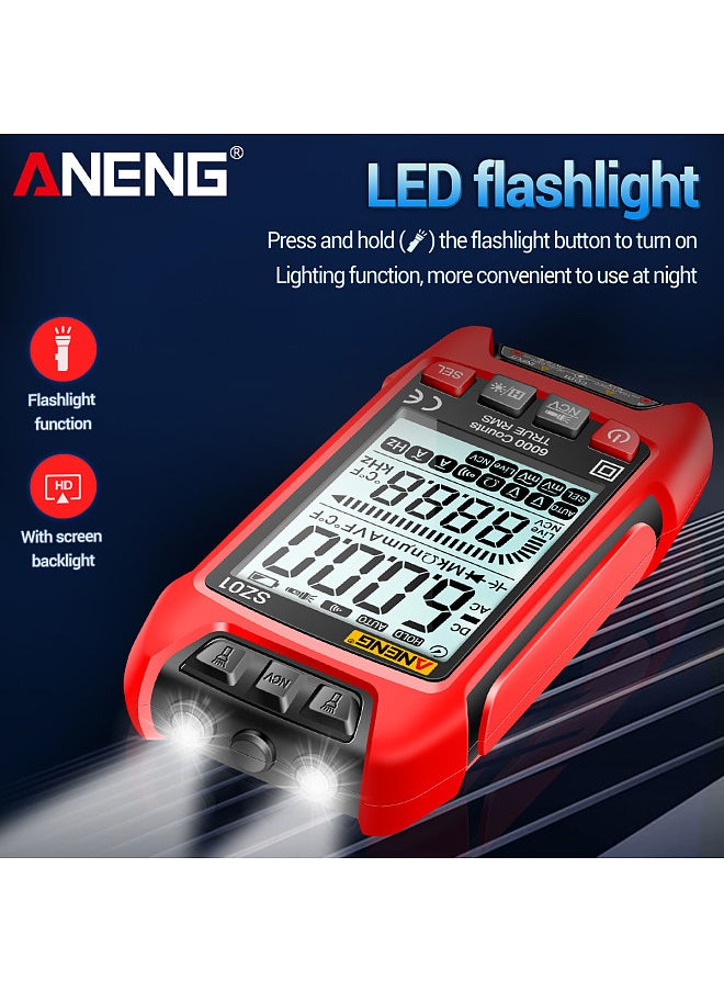 ANENG SZ01 Smart Digital Multimeter 6000 Counts Auto Range True RMS NCV Universal Meter Handheld Multifunctional Tester Voltmeter Ammeter with Backlight Flashlight  Current Resistance Frequency Measurement  - Image 3