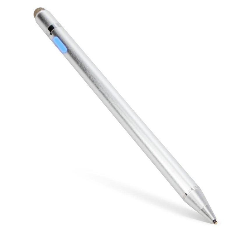 BoxWave Stylus Pen Compatible with ASUS VivoBook Flip 14 - AccuPoint Active Stylus, Electronic Stylus with Ultra Fine Tip - Metallic Silver - Image 2