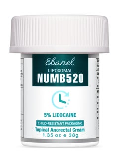 Ebanel Numb 520 5% Lidocaine, Liposomal Technology for Deeper Penetration, Topical Anesthetic Cream, Local and Rectal Discomfort, 1.35 ounce  - Image 1