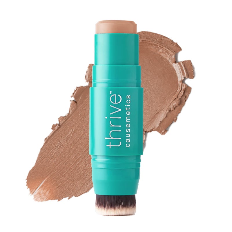 Thrive Causemetics Triple Threat Color Stick: Cream Bronzer & Contour Stick with Vitamin E, Evening Primrose Oil, Waterproof Smudge Proof Face Makeup Formula, Mo (Fair Light Neutral) - Image 1