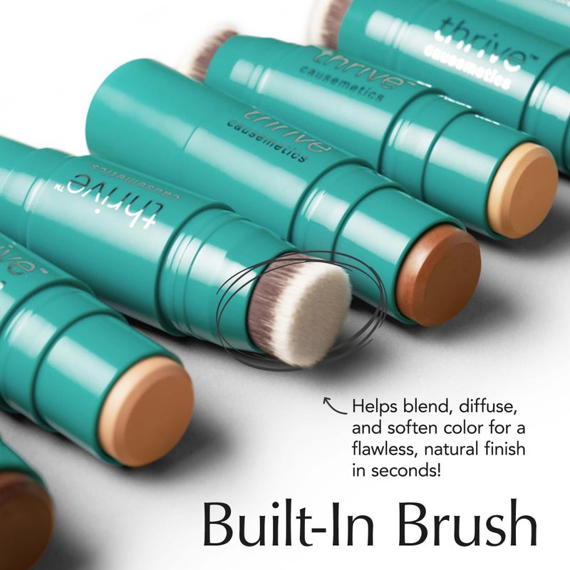 Thrive Causemetics Triple Threat Color Stick: Cream Bronzer & Contour Stick with Vitamin E, Evening Primrose Oil, Waterproof Smudge Proof Face Makeup Formula, Mo (Fair Light Neutral) - Image 3